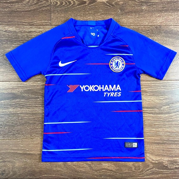 Nike Chelsea Football Club Yokohama Tyres Soccer Jersey Size 20 Youth - Picture 1 of 8